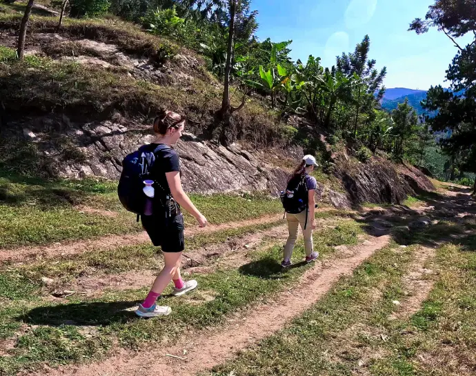 Hiking people on the Congo Nile trail