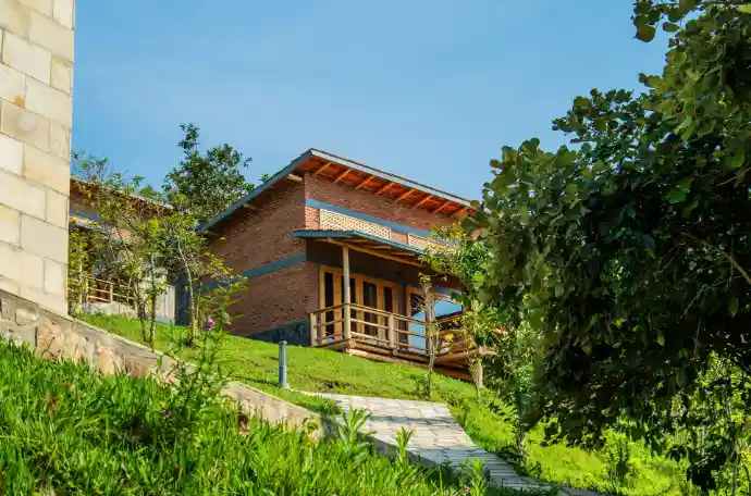 Lakeside terrace at Umutuzo Lodge Rwanda