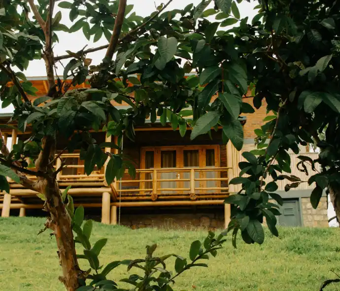 Lakeside terrace at Umutuzo Lodge Rwanda